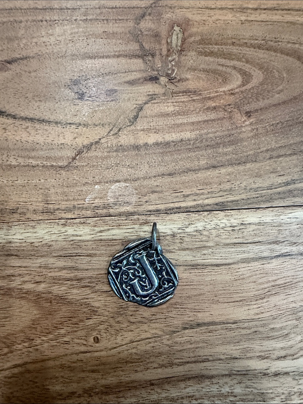 Waxing poetic charms-Mixed Metal Initial & Coin Charms - Gold and Silver - Picture 4 of 7
